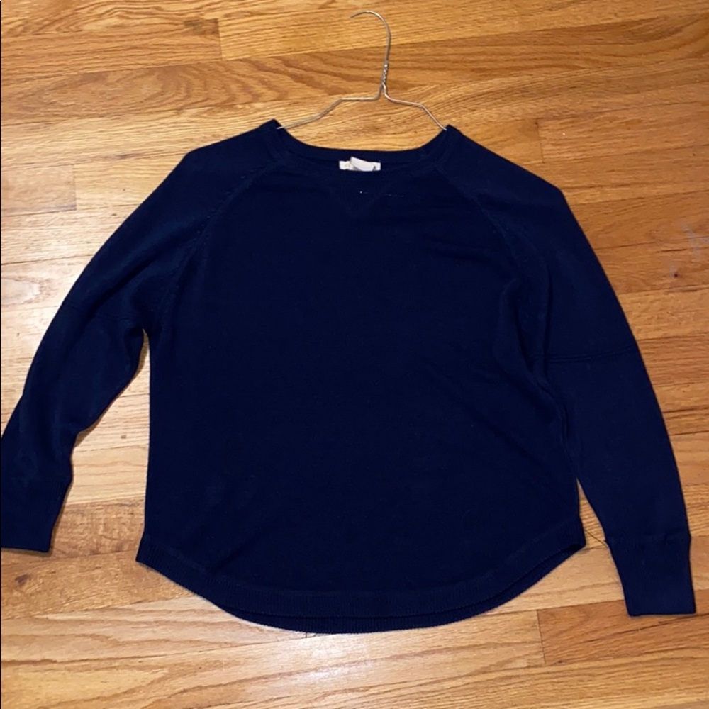 Navy Blue 3/4 Sleeve Sweater